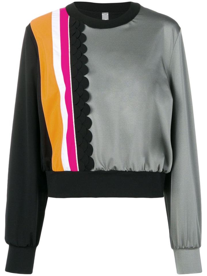 No Ka' Oi Front Stripes Detail Sports Sweatshirt - Black