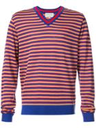 Katama Striped V-neck - Blue