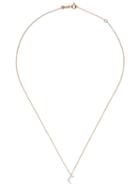 Kismet By Milka 14kt Rose Gold Mini Moon Diamond Necklace