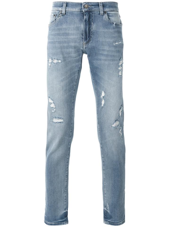 Dolce & Gabbana - Distressed Jeans - Men - Cotton/spandex/elastane - 44, Blue, Cotton/spandex/elastane