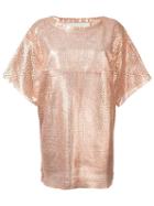 Drome Perforated Shift Dress, Women's, Size: Medium, Pink/purple, Lamb Skin