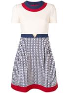 Valentino Short Sleeve Printed Dress - White