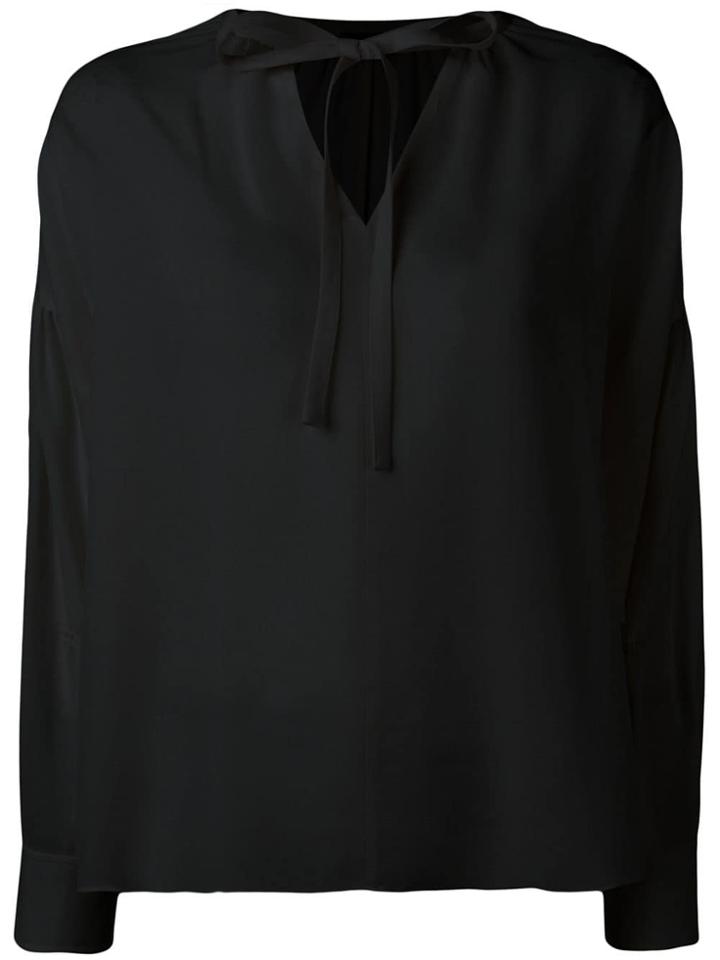 Joseph Tie Neck Blouse - Black