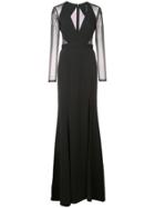 Jay Godfrey Long-sleeve Flared Maxi Dress - Black