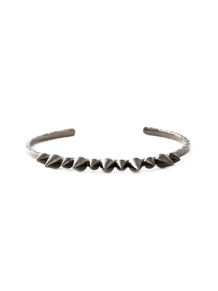 Joëlle Jewellery Spike Bangle, Women's, Metallic, Silver