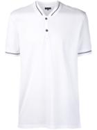 Lanvin Contrast Trim Polo Shirt, Men's, Size: L, White, Cotton