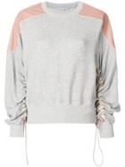 Stella Mccartney Ruched Sleeve Sweatshirt - Grey