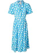 Harley Viera Newton Maria Falling Floral Dress, Women's, Size: 6, Blue, Silk