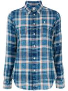 Ralph Lauren Plaid Print Shirt - Blue