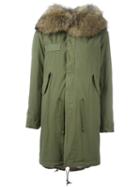Mr & Mrs Italy Rabbit And Raccoon Fur Lined Parka, Women's, Size: Medium, Nude/neutrals, Cotton/lamb Nubuck Leather/racoon Fur/viscose