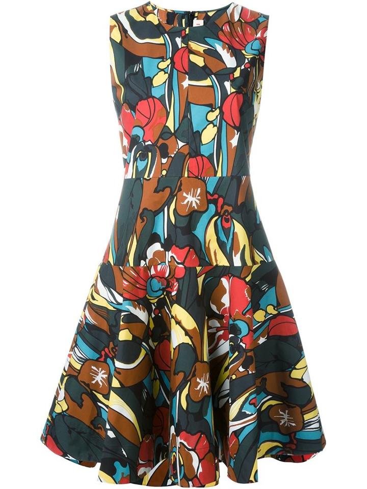 Marni Lectric Print Dress, Women's, Size: 40, Cotton