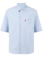 Ami Alexandre Mattiussi Embroidered Detail Shirt - Blue