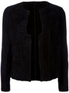 Salvatore Santoro Suede Jacket, Women's, Size: 42, Black, Leather