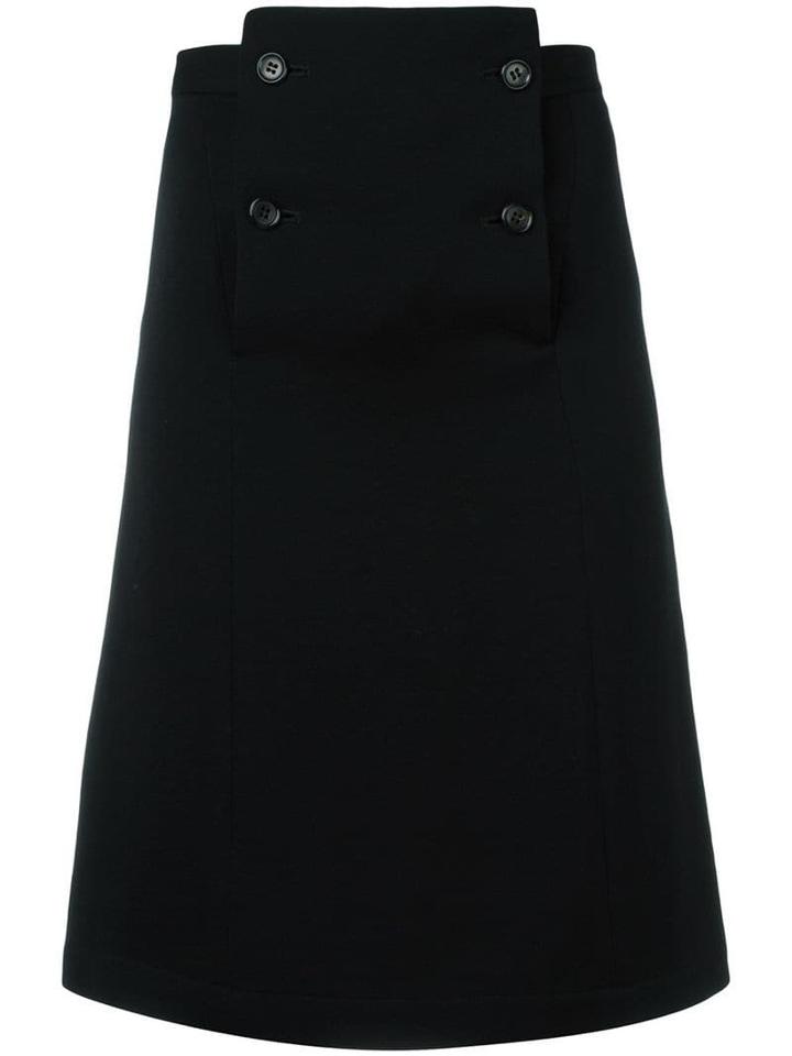 Comme Des Garçons Pre-owned A-line Knee Length Skirt - Black