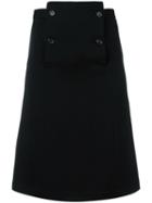 Comme Des Garçons Pre-owned A-line Knee Length Skirt - Black