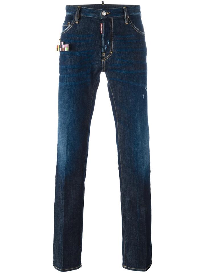 Dsquared2 'dean' Jeans, Men's, Size: 54, Blue, Cotton/spandex/elastane