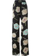 Armani Collezioni Floral Print Wide-leg Trousers