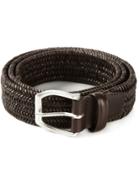 Orciani Woven Buckled Belt - Brown