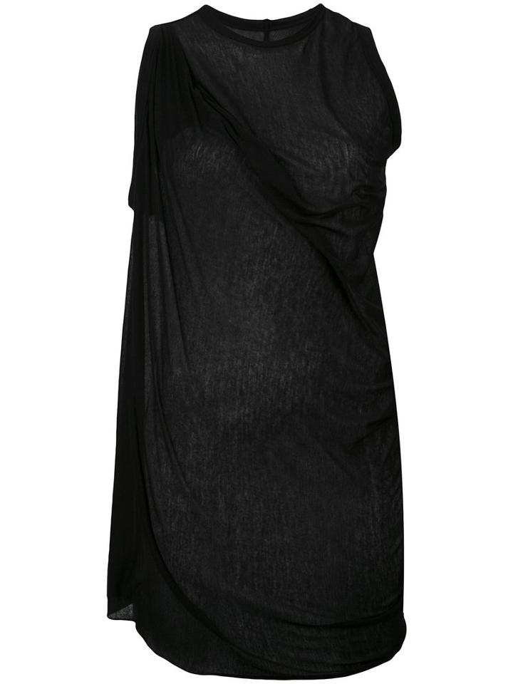 Rick Owens Lilies - Draped Sleeveless Top - Women - Cotton/polyamide/viscose - 42, Women's, Black, Cotton/polyamide/viscose