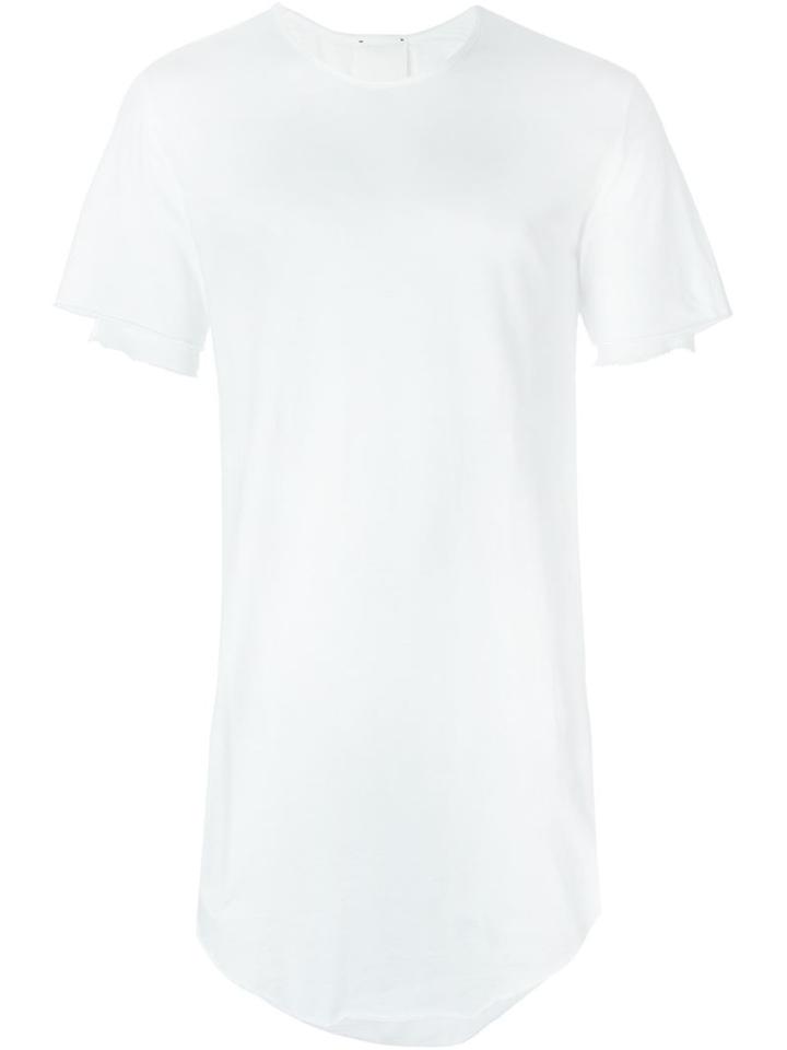 Lost & Found Rooms Curved Hem T-shirt, Men's, Size: Xs, White, Cotton