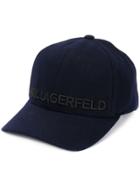 Karl Lagerfeld Embroidered Logo Baseball Cap - Blue