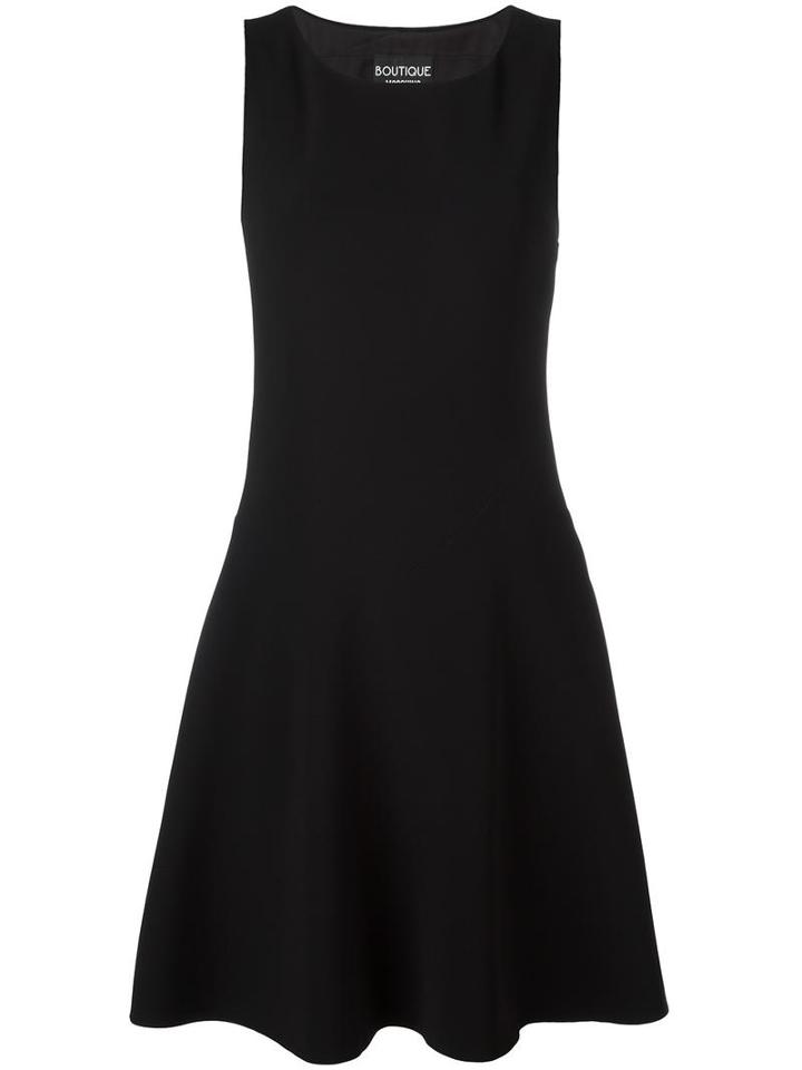 Boutique Moschino Sleeveless Flared Dress, Women's, Size: 40, Black, Triacetate/acetate/polyester