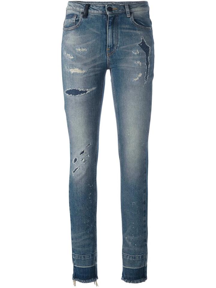 Marcelo Burlon County Of Milan 'belinda' Jeans, Women's, Size: 26, Blue, Cotton/spandex/elastane/polyester