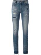 Marcelo Burlon County Of Milan 'belinda' Jeans, Women's, Size: 26, Blue, Cotton/spandex/elastane/polyester