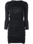 Dsquared2 - Ruffled Design Dress - Women - Virgin Wool - M, Grey, Virgin Wool