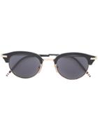 Thom Browne Eyewear Round Tinted Sunglasses - Black