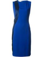 Stella Mccartney Contrast Panel Shift Dress, Women's, Size: 38, Blue, Viscose/acetate/spandex/elastane/polyester