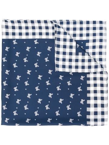 Weekend By Max Mara Ribbon Check Scarf - Blue