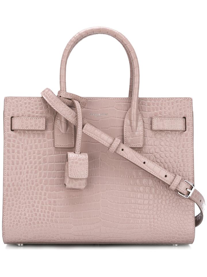 Saint Laurent Sac Du Jour Shoulder Bag, Women's, Pink/purple, Calf Leather