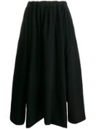 Comme Des Garçons Split Detail Midi Skirt - Black