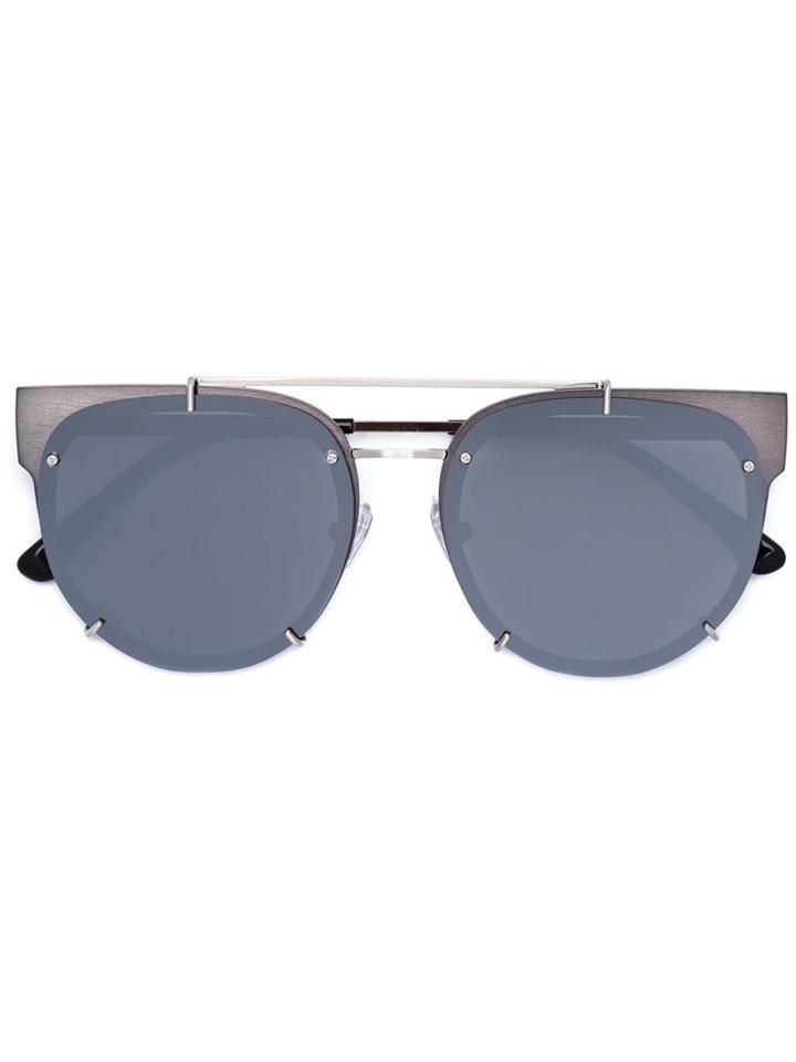 Vera Wang Round Frame Sunglasses, Women's, Grey, Metal (other)