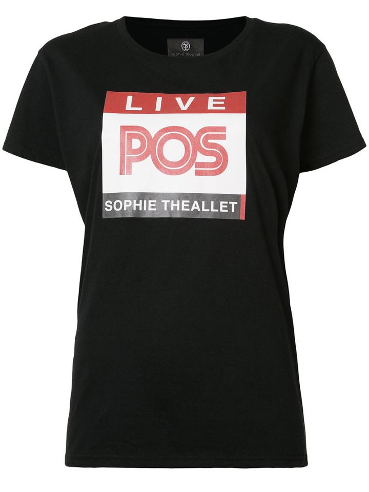Sophie Theallet - Logo Print T-shirt - Women - Cotton - One Size, Black, Cotton