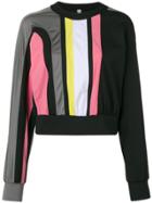 No Ka' Oi Cropped Colour Block Sweatshirt - Black