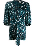 Alexandre Vauthier Plunge V-neck Dress - Blue