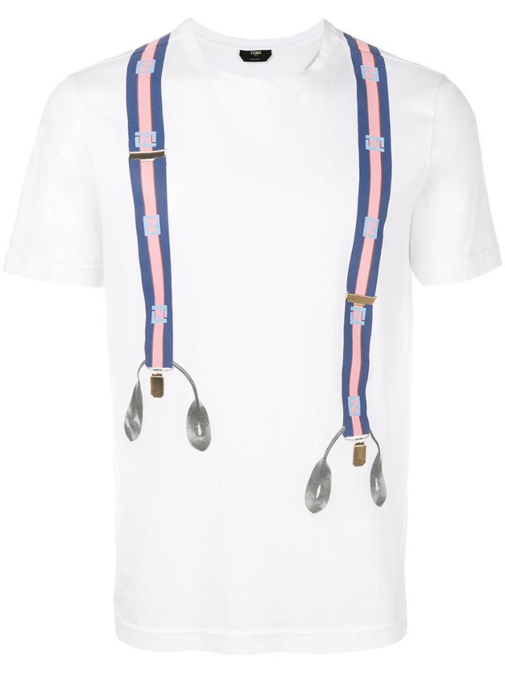 Fendi Graphic Print T-shirt - White