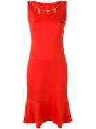 Love Moschino Chain Detail Dress, Women's, Size: 40, Red, Polyamide/spandex/elastane/viscose