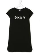 Dkny Kids Printed Logo Dress - Black