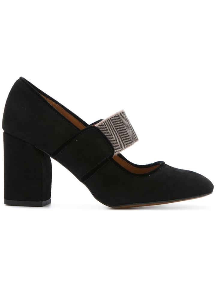 Castañer Square Toe Court Shoes - Black