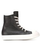 Rick Owens Hi-top Sneakers, Men's, Size: 42, Green, Leather/rubber