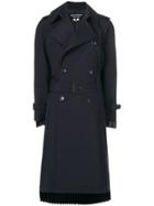 Junya Watanabe Pleated Back Trench Coat - Blue