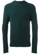 Kenzo Horizontal Ribbed Jumper, Men's, Size: Medium, Green, Cotton/polyamide