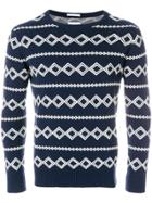 Gant Rugger Diamond Intarsia Jumper - Blue