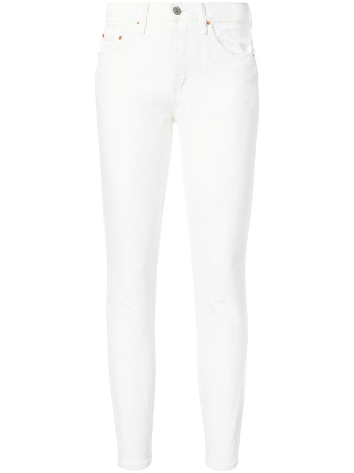 Grlfrnd - Distressed Skinny Jeans - Women - Cotton - 26, White, Cotton