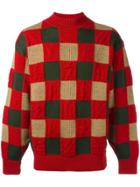 Issey Miyake Vintage Checked Jumper - Red