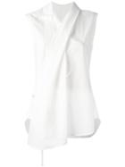 Y's Wrap Shirt, Women's, Size: 2, White, Cotton