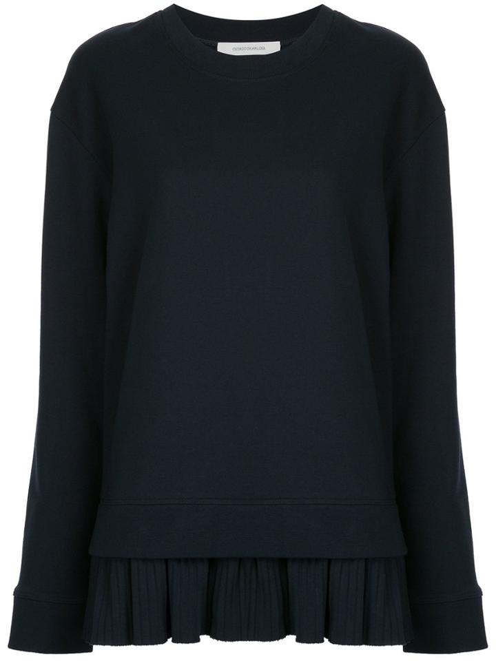 Cédric Charlier Ruffle Detail Sweatshirt - Blue